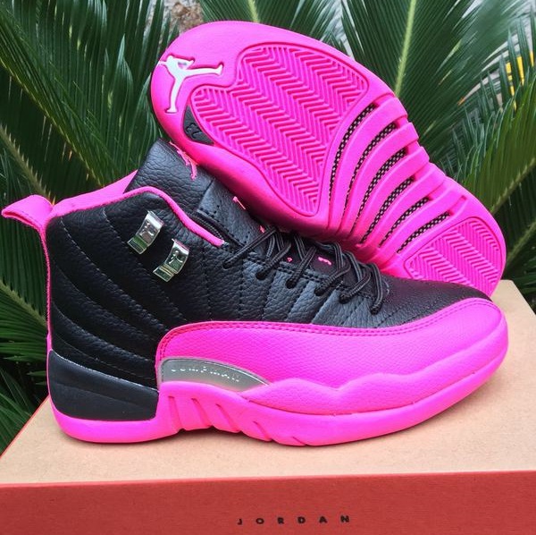 Women Jordan Shoes 12 Grade AAA Black Pink [Women Cheap Jordans 12 25]